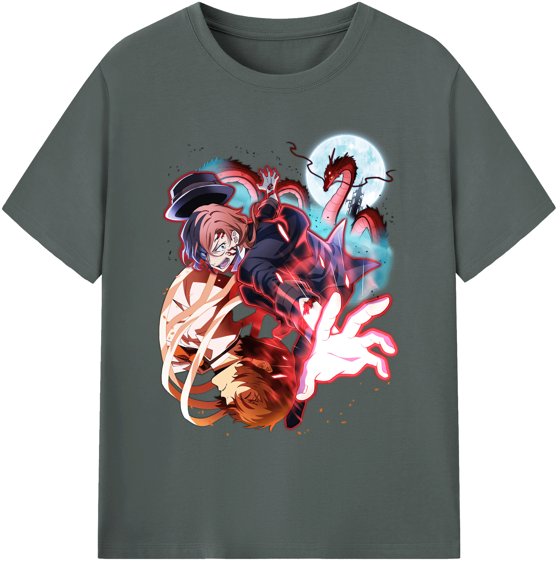 文豪ストレイドッグス Bungo Stray Dogs 綿100％ メンズ半袖Tシャツ｜肌触りやわらか＆通気性
